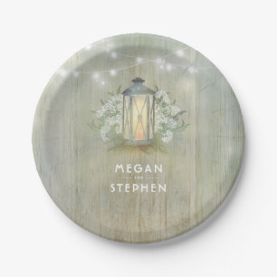  Iron Lantaarn Lights Floral Rustic Papieren Bordje