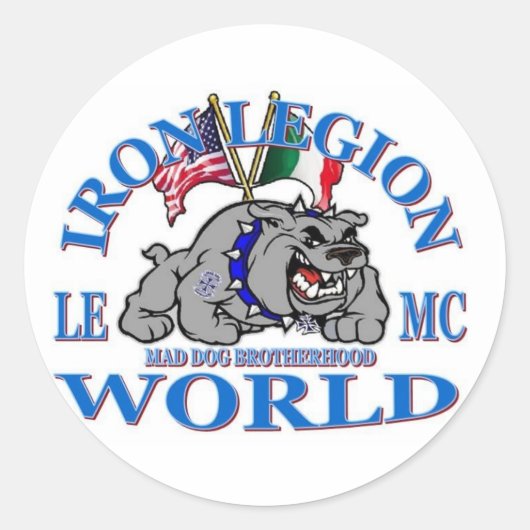 IRON LEGION LEMC MAD DOG BROTHERHOOD STICKER (Voorkant)