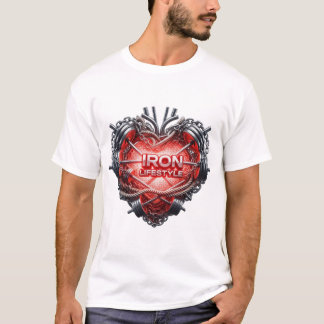 Iron Lifestyle Gym Heart – Hardcore Bodybuilding M T-shirt