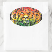 Iron Lion Zion - M1 Ovale Sticker (Tas)