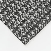 Iron Mail Gunmetal Black Metal Chain Armor Fleece Deken (Hoek)