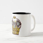 IRON MAN Fitness Bodybuilder Athlete Tweekleurige Koffiemok (Voorkant rechts)