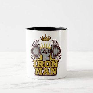 IRON MAN Fitness Bodybuilder Athlete Tweekleurige Koffiemok