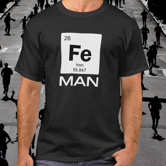 Iron Man | Periodic Table of Elements Symbol T-shirt