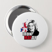 Iron Maydy the Iron Lady -  Ronde Button 4,0 Cm (Voorkant /achterkant)