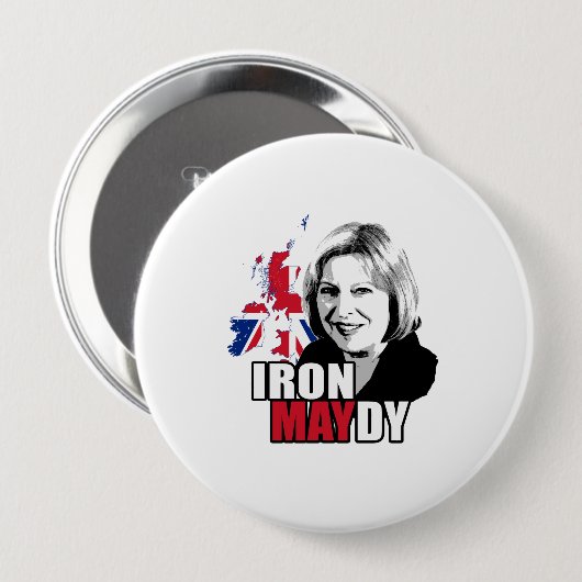 Iron Maydy the Iron Lady - Ronde Button 4,0 Cm (Voorkant /achterkant)