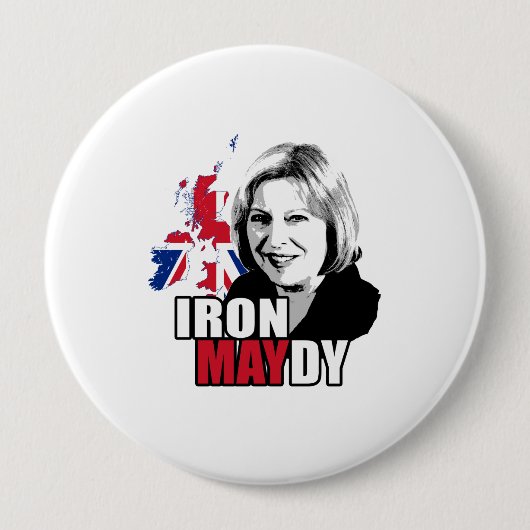 Iron Maydy the Iron Lady -  Ronde Button 4,0 Cm (Voorkant)
