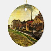 Iron Mill in Den Haag door Vincent van Gogh Keramisch Ornament (Links)
