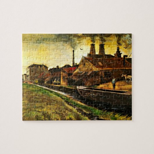 Iron Mill in Den Haag door Vincent van Gogh Legpuzzel (Horizontaal)