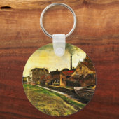 Iron Mill in Den Haag door Vincent van Gogh Sleutelhanger (Voorkant)