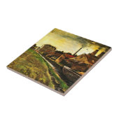 Iron Mill in Den Haag door Vincent van Gogh Tegeltje (Zijkant)