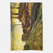 Iron Mill in Den Haag door Vincent van Gogh Theedoek (Verticaal)