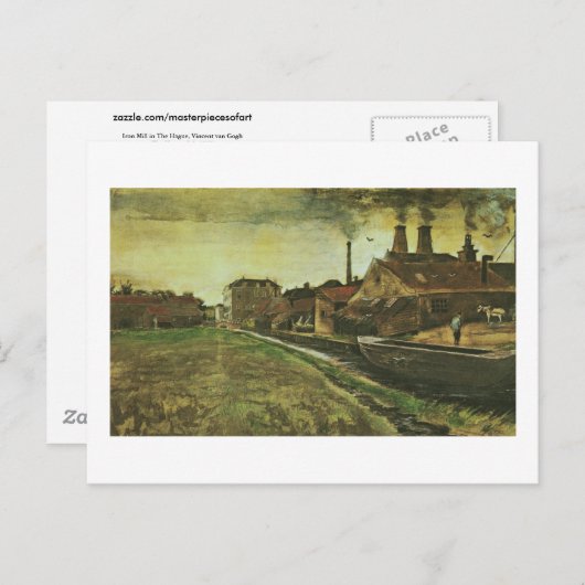 Iron Mill in Den Haag Van Gogh Fine Art Briefkaart (Voorkant / Achterkant)