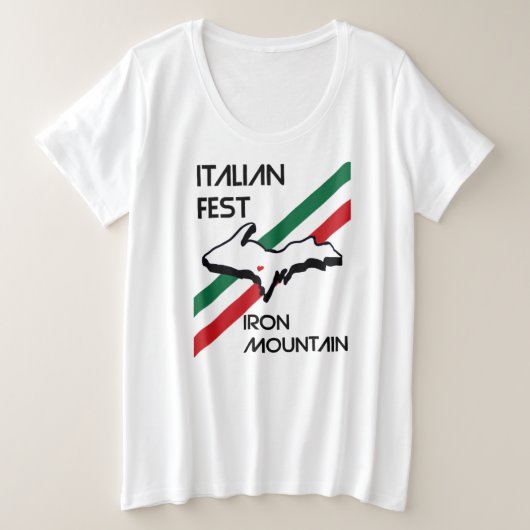 Iron Mountain Italiaans Fest plus maat T-Shirt (Design voorkant)