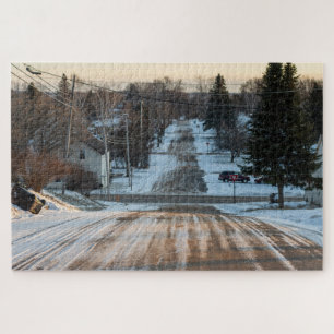 Iron Mountain, Michigan in de winter Legpuzzel