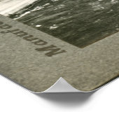 Iron Ore Boat die de soo verlaat -  stereobeeld Poster (Hoek)