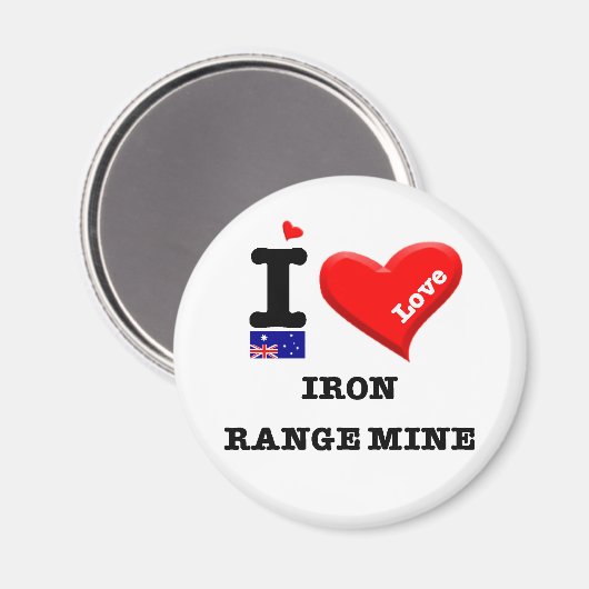 IRON RANGE MINE - I Love Magneet (Voorkant / Achterkant)