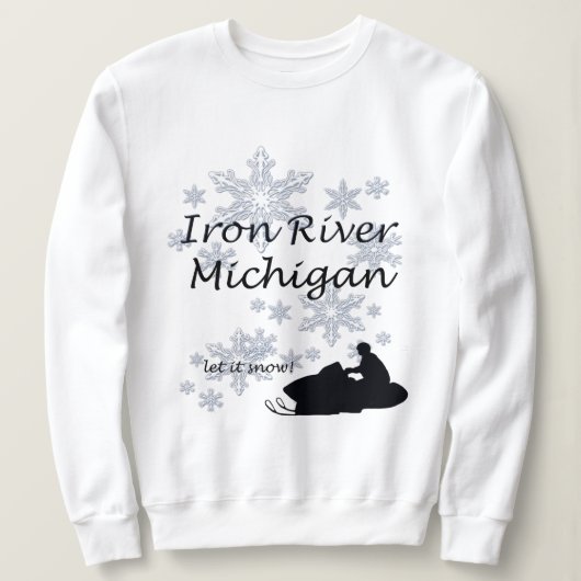 Iron River Michigan Sneeuwscooter Sneeuwdames Trui (Design voorkant)
