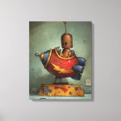 Iron robot stretched canvas Print (Voorkant)