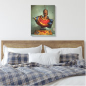 Iron robot stretched canvas Print (Insitu (Slaapkamer))