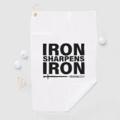 Iron Scherp IJzer Wit Golfhanddoek (Insitu)