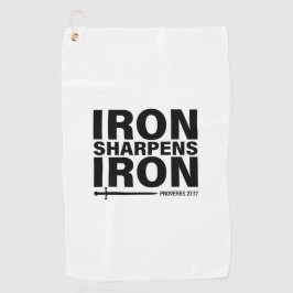 Iron Scherp IJzer Wit Golfhanddoek