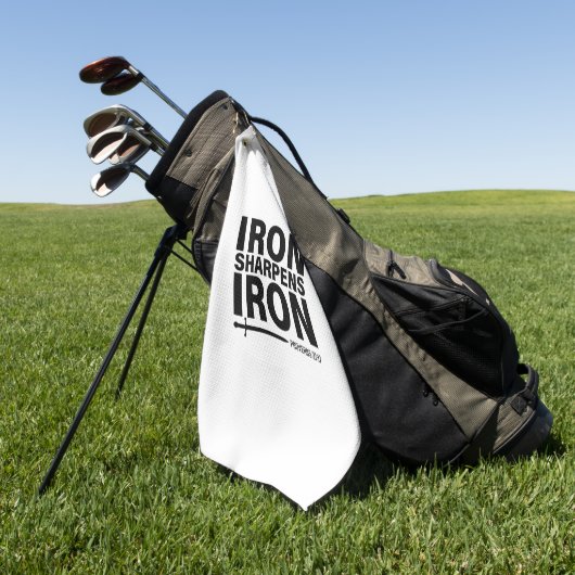 Iron Scherp IJzer Wit Golfhanddoek (Groen)