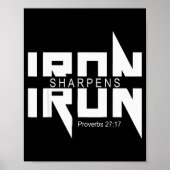 Iron Sharpens Iron Bible Jesus Faith Religious Chr Poster (Voorkant)