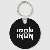 Iron Sharpens Iron Bible Jesus Faith Religious Chr Sleutelhanger (Voorkant)