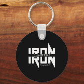 Iron Sharpens Iron Bible Jesus Faith Religious Chr Sleutelhanger (Voorkant)