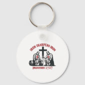 Iron Sharpens Iron Bible Scripture Christian Gym W Sleutelhanger (Voorkant)