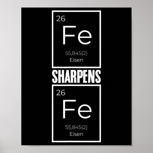 Iron Sharpens Iron Bijbel Verse Periodiek Tabel Ch Poster (Voorkant)