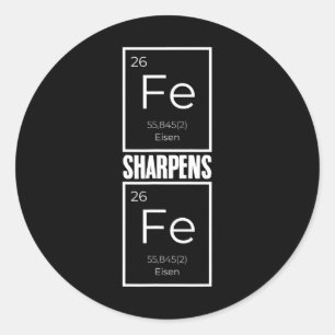 Iron Sharpens Iron Bijbel Verse Periodiek Tabel Ch Ronde Sticker