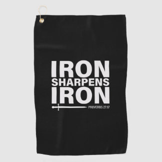 Iron Sharpens Iron Black Golfhanddoek