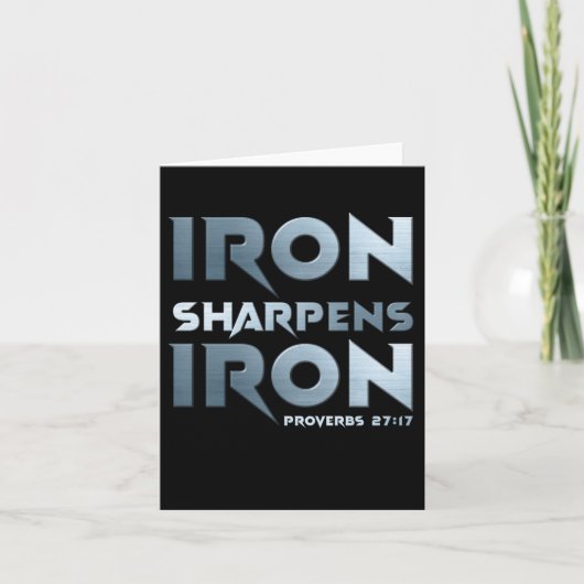 Iron Sharpens Iron - Christelijke Mannen & Vrouwen Bedankkaart (Voorkant)