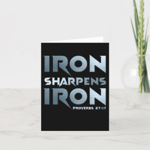 Iron Sharpens Iron - Christelijke Mannen & Vrouwen Bedankkaart