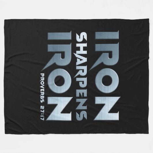 Iron Sharpens Iron - Christelijke Mannen & Vrouwen Fleece Deken (Voorkant (Horizontaal))