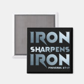 Iron Sharpens Iron - Christelijke Mannen & Vrouwen Magneet (Voorkant / Achterkant)