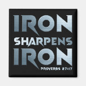 Iron Sharpens Iron - Christelijke Mannen & Vrouwen Magneet (Voorkant)