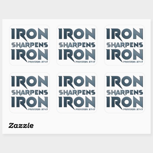 Iron Sharpens Iron - Christelijke Mannen & Vrouwen Vierkante Sticker (Vel)