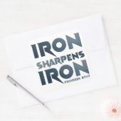 Iron Sharpens Iron - Christelijke Mannen & Vrouwen Vierkante Sticker (Envelop)