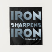 Iron Sharpens Iron - Christelijke Mannen & Vrouwen Wandkleed (Voorkant)