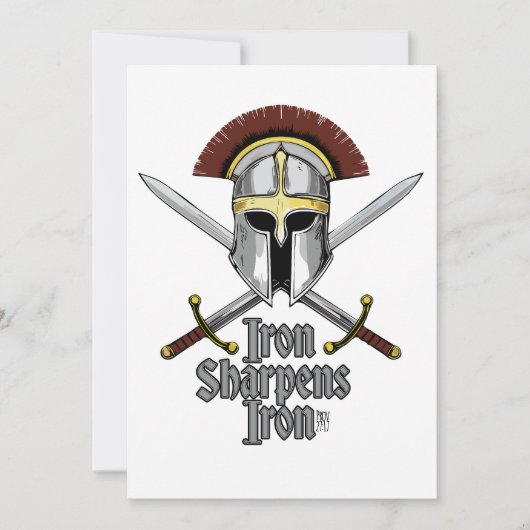 Iron Sharpens Iron Essential Christelijke inspirat Kaart (Voorkant)