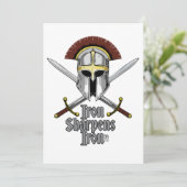 Iron Sharpens Iron Essential Christelijke inspirat Kaart (Staand voorkant)