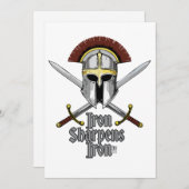 Iron Sharpens Iron Essential Christelijke inspirat Kaart (Voorkant / Achterkant)