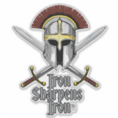 Iron Sharpens Iron Essential Christelijke inspirat Sticker (Voorkant)