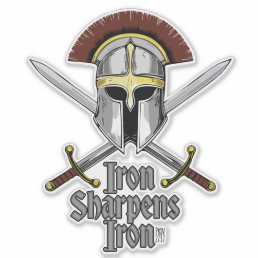 Iron Sharpens Iron Essential Christelijke inspirat Sticker (Voorkant)