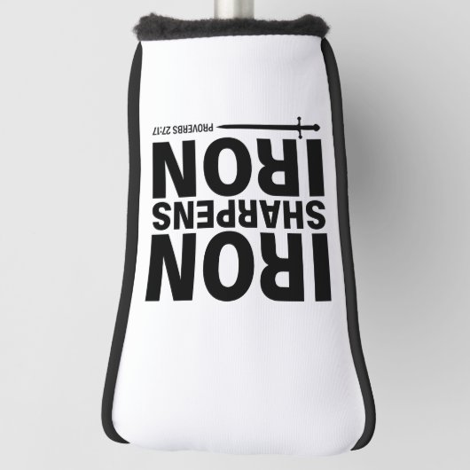 Iron Sharpens Iron Golf Putter Hoesje Golfheadcover (Draai 90)
