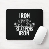 Iron Sharpens Iron - Gym Art Gewichtheffen Ontwerp Muismat (Met muis)