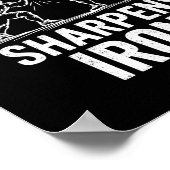 Iron Sharpens Iron - Gym Art Gewichtheffen Ontwerp Poster (Hoek)